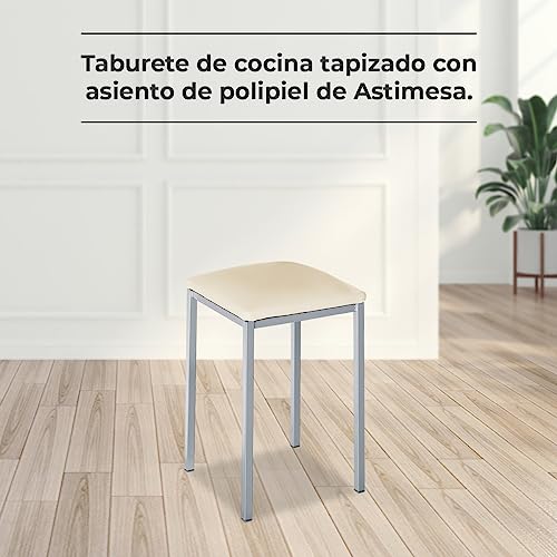Tabourets de cuisine tapissés ASTIMESA structure rigide aluminium - 4