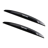 Hypersonic 2 Pcs Set Black Car Door Edge Guard Bumper Protector Molding Trim