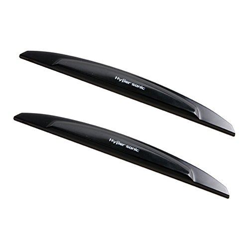 Hypersonic 2 Pcs Set Black Car Door Edge Guard Bumper Protector Molding Trim