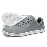 AIRHAS Mens Wide Toe Box Barefoot Shoes Lightweight Zero Drop Flexible Sneakers for Men Summer Minimalist Walking Casual Shoes(Dark Grey,12.0)