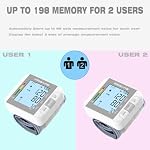 Wrist Blood Pressure Monitor, Automatic Digital Accurate BP Machine with Dual Dual power USB & Battery, Voice Broadcast, 2×99 Memory for 2 Users, idea for Home and trevel Use (Grey)