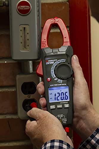 Image of Triplett CM1050 True RMS 6000 Count 1000A AC /DC Clamp Meter with Inrush, LPF, LOZ, and Certificate of Traceability to NIST