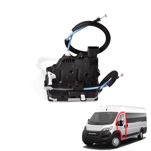 Image of Front Left Driver Side Door Latch Lock Actuator with Cables 68232439AA 68232439AB Compatible for RAM ProMaster Cargo Van 1500 2500 3500 2014 2015 2016 2017 2018 Door Parts