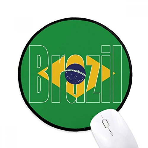 Alfombrilla de ratón de Brasil redonda: el regalo ideal para oficina