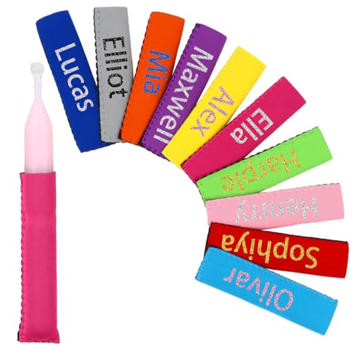 Dinikally Customizable Reusable Ice Lolly Holder- Personalize for Kids, Prevent Frostbite, Colorful Selection