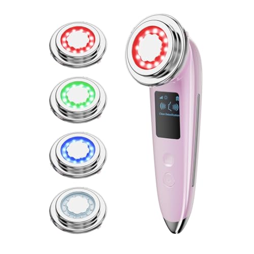 Appareil de beauté raffermissant le visage avec microcourant EMS et massage par vibrations LED