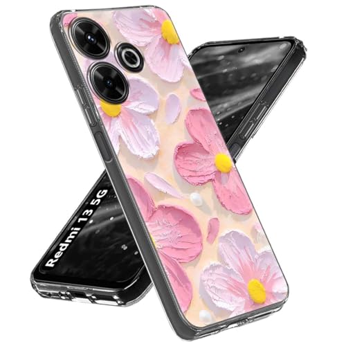 Image of Fashionury Designer Soft Back Cover Case Compatible for Redmi 13 5G, Printed,Transparent,Flexible, Silicon for Redmi 13 5G -D1142