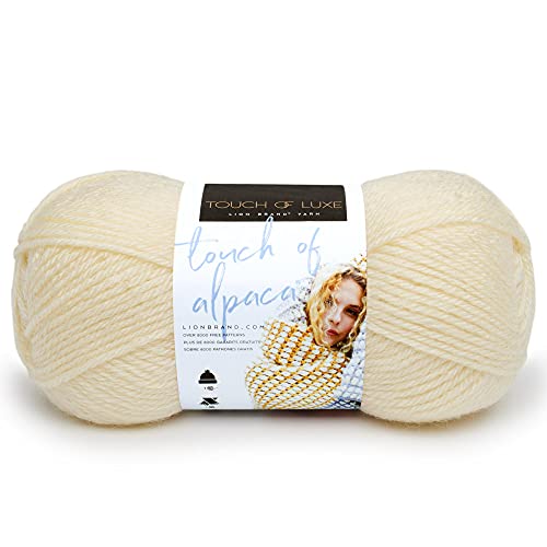 Lion Brand Yarn (1 Skein) Touch of Alpaca Yarn Cream