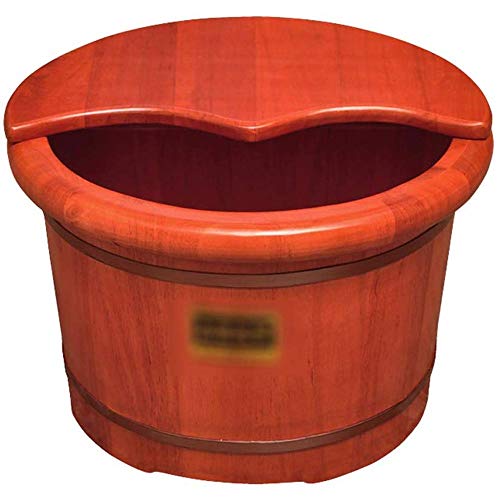 Spa de pies en madera maciza de cedro con diseño de masaje