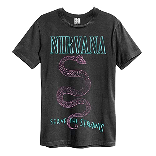 Amplified - Camiseta Nirvana Serve The Servants, color gris oscuro