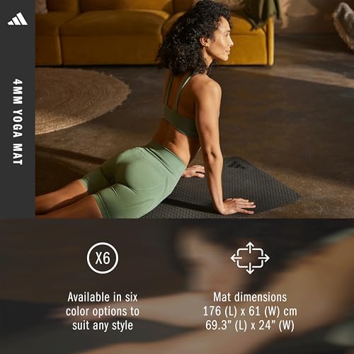 adidas Yoga Mat, 4mm Medium-Density (Eco-Friendly) — view 6