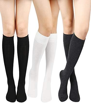 Calzini Alti Al Ginocchio Donna - 2 Paia In Cotone Lavorato A Maglia - Foto 3