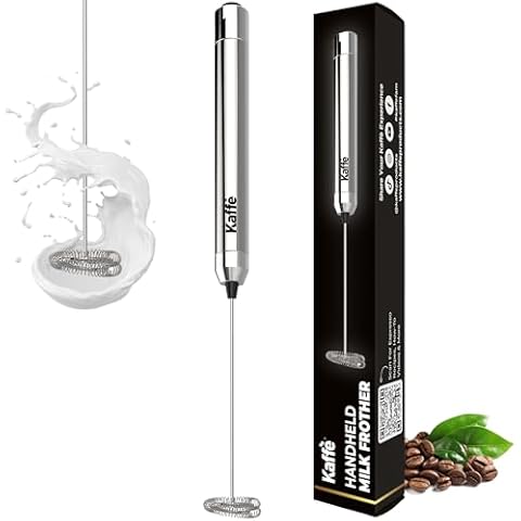 Kaffe Mini Milk Frother (10,500 RPM) - New Upgraded Motor - 2xAAA Batteries Required - Milk Frother Handheld for Coffee - Milk Frothing Wand for Espresso Cover