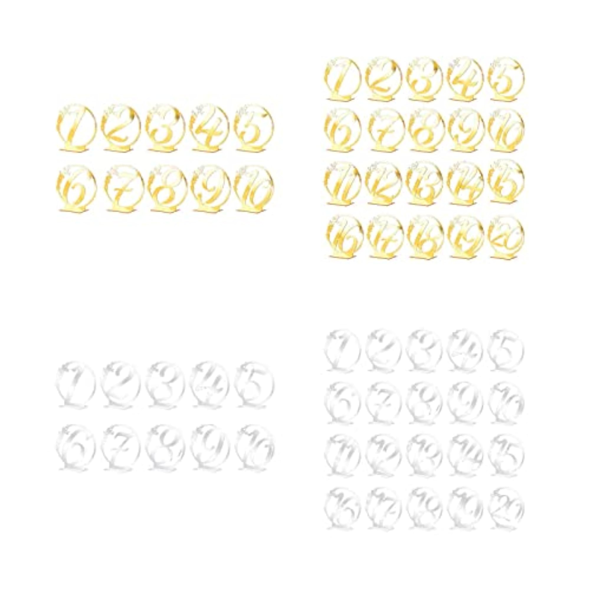 10Pcs Table Number Cards for Banquet Party Decoration