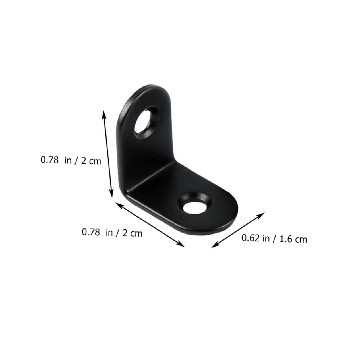 KICHOUSE 16pcs Corner Support 90° Corner Bracket Stainless Steel L-Shaped Corner Brace L-Shaped Corner Bracket Black