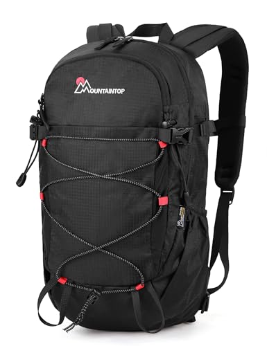 Mountaintop 18L Wanderrucksack Herren Damen Trekkingrucksack Outdoor Rucksäcke für Camping Wandern Reisen(Schwarz)