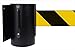 13 ft. Safety Stripe Belt Wall Mounted Belt Barriers - Black Finish
