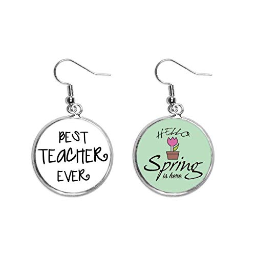 Citas de profesor en pendientes colgantes para un look escolar único