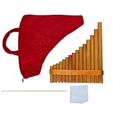 BESPORTBLE Rohr Panflöte aus Hochwertigem Bambus Leichtes Tragbares Musikinstrument für Anfänger und Profis Natürliche Holzfarbe Handliche Linkshändige Ausführung Langlebig und Praktisch