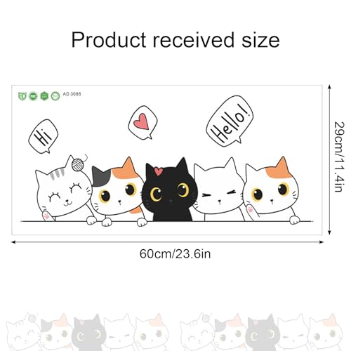 Cat Door Stickers Cartoon Stickers Cat Painted Animals Kids Bedroom Cartoon Bedroom Wall Stickers for Kids Room Decoration Home Decoration - Image 2