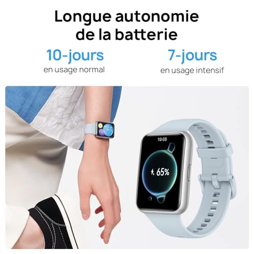 Montre Connectée HUAWEI Watch Fit 2 Bracelet Cuir Écran FullView - vue 6
