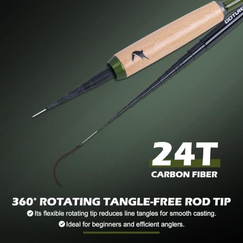 Goture 2pcs Cañas de Pescar Tenkara para Ríos y Arroyos Micro pesca miniatura 4