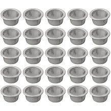 Bowl Screens Filters, 20 Stainless Steel Concave Mesh Bowls for Pipes Self-Adjustable Size Filter