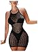 Floerns Women's Hollow Out Mesh Cover Up Dress Halter Tie Back Bathing Suit Beach Dresses Black One-Size