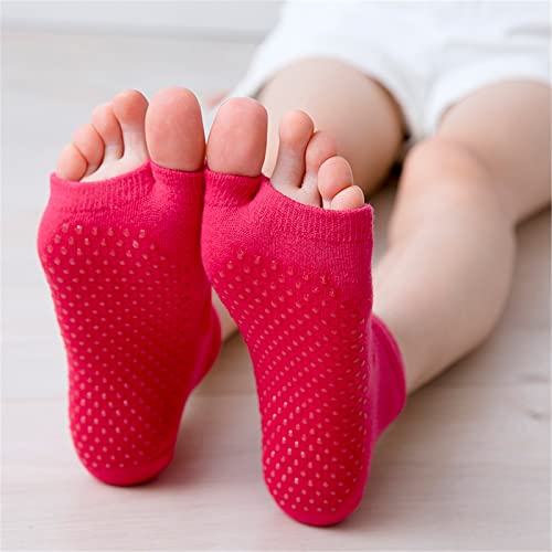 Calcetines de yoga ZYC algodón transpirable aptitud pilates mujeres 4