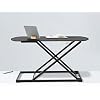 Bostitch Office Sit Stand Desk Converter, Height Adjustable Workstation Riser, Includes Wireless Charging Pad, Black (STND-3122BK)
