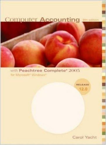 Computer Accounting with Peachtree Complete 2005, Release 12.0
