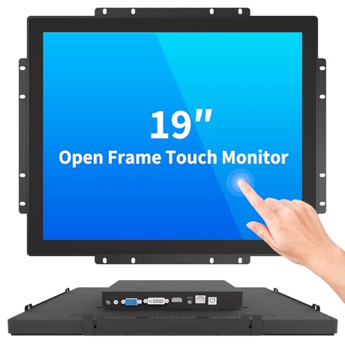 Image of 19 Inch Open Frame Touch Monitor, PCAP 10-Point Touch Industrial Touchscreen Monitor, with HDMI /VGA /DVI Interface, Active Matrix TFT LCD,LED Backlight, with VESA Mount