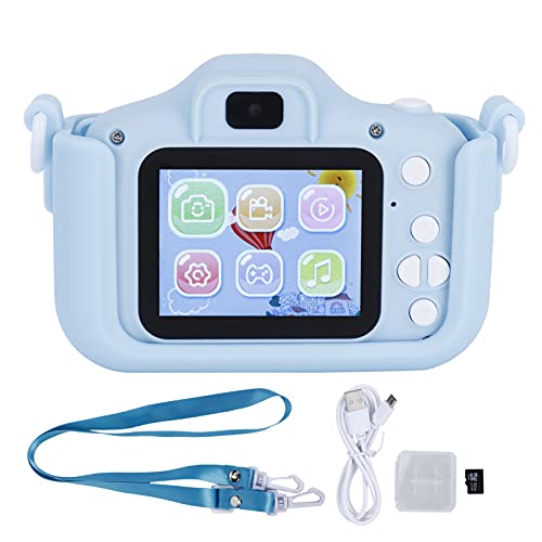 Kids Camera, 40mp Toddler Camera Kids Digital Camera Video Camcorder Cartoon Cat Photograph Camera with 32g Memory Card for Girl Boy(Blue)