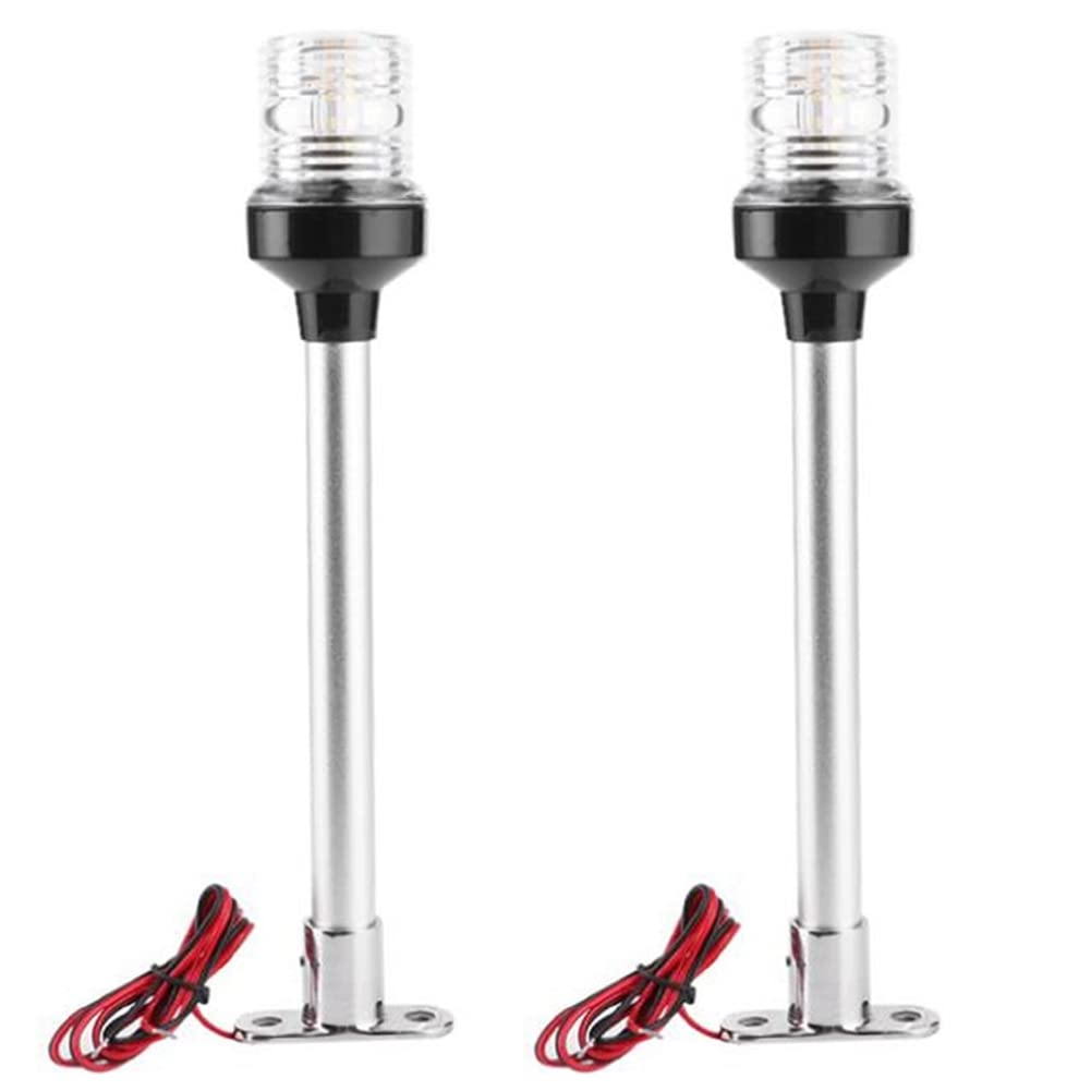 2X 12-24V Impermeabile Marine Boat Sailing Light Lampada Yacht Luce di Ancoraggio di Poppa Luci di Navigazione Un LED Luce per Barca Un 360 Gradi