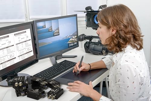 Image of Mini 12G-SDI Video to LC Fiber Optical Converter - 1-Channel 4K SDI Signal, Supports 12G /6G /3G /HD /SD, over Universal Single and Multimode,10 km SM (6.2 miles) | 1 km MM Range, LC Fiber Port, SDI Loop