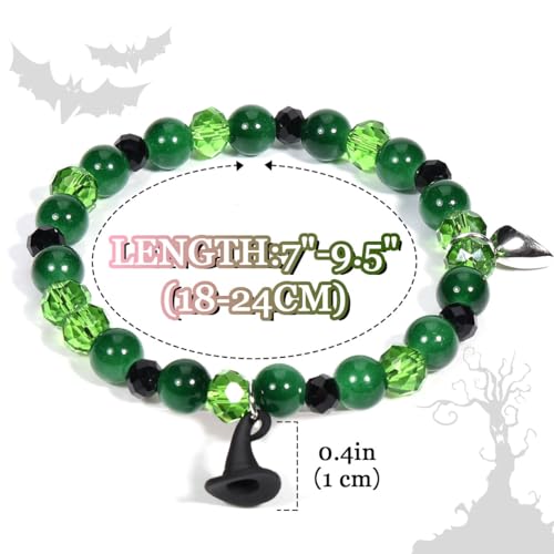 AICase Wicked Friendship Bracelets,Wicked Merch Elphaba Galinda Friendship Matching Bracelets Bff Witch Hat Crown Charms Jewelry Accessories,Movie Stuff Musical Merch for Fans -Valentine's Day Gifts2