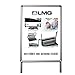 Produktbild Premium Plakatständer A1 - Wetterfester Kundestopper in Silber, Werbeaufsteller für die professioenelle Präsentation - Fester Stand, Aluminum Klemmschienen für leichtes Wechseln