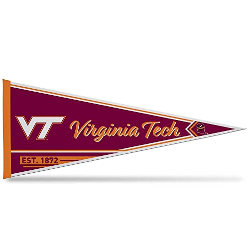 Rico Industries NCAA Virginia Tech Hokies Classic 12' x 30' Felt Wall Décor Pennant - Great for Home/Bed Room/Man Cave Décor