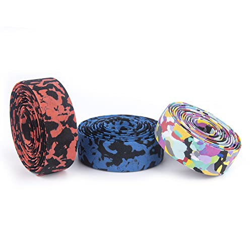 VIARON Handlebar Tape for Road Bike Super Soft EVA Foam Bicycle Bar Tapes Grip Shock Absorbing Winding Bike Bar Tape with Bar Plugs (Multicolor)