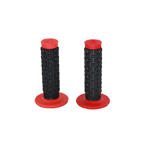 2Pcs 7/8" Universal Motorcycle Hand Bar Grips Pillow Grip Anti-Slip Rubber Racing Grip For Dirt Bike Motocross Cr80R/85R, Crf150R, Cr125R/250R, Crf450R（Red） #TOP5