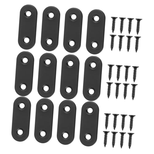 CIYODO Stainless Steel Outside Corner Bracket Kit 12pcs Flat Brackets for Wood Furniture Repair