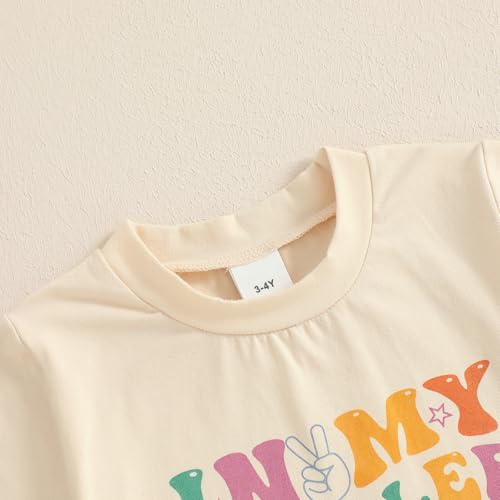 Toddler Baby Girls T-Shirt in My Toddler Era Groovy Short Sleeve Concert Letter Print Retro Tops3