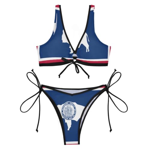 Bikini de cuerda para mujer que soluciona las marcas de bronceado con lazo regulable cómodo 4