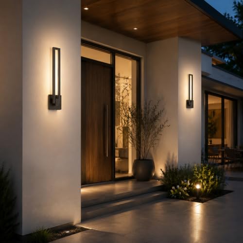 MIDLMJCOI Modern LED Outdoor Wall Sconce Exterior Lighting Fixture by MIDLMJCOI - Used condition - Image 5