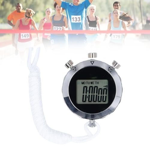 Stopwatch 0.01 Second Timing Metal Stop Watch avec Calendrier d'alarme pour Les Jeux de compétitions Sportives – Image 4