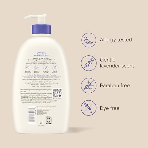 Aveeno Stress Relief Body Wash, Lavender Scent, 33 fl. oz - image 9