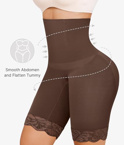 Image of Nebility Shapewear for Women Tummy Control High Waisted Body Shaper Shorts Thigh Slimmer Butt Lifter Panties Underwear