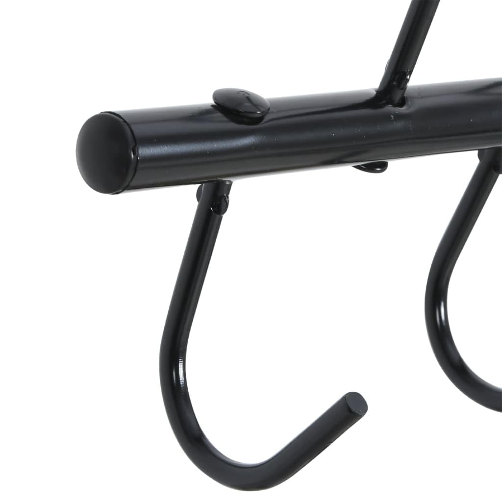 Supporto per briglia nero in acciaio verniciato a polvere con 5 ganci girevoli 36,5 x 6,5 x 17,5 cm per riporre bride, sella, redini e accessori per cavalli per stalla e pista da equitazione