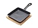 Produktbild Kitchen Craft ARTFRY23 Artesa, Gusseisen, Mini Sizzle-Pfanne mit Servierplatte Ahorn Holz,24 x 15 x 3 cm