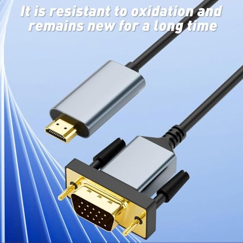 Image of Tobo 2-meter long HDTV to VGA cable - Clear signal transmission - Compatible with laptops, desktop computers, gaming devices, Plug and Play, HDMI to VGA cable TD-1564CC